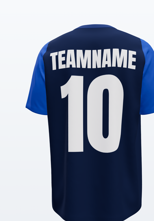 Fußballtrikot Marine/Royalblau – individuell bedrucken
