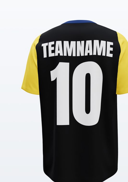 Fußballtrikot Schwarz/Gelb – individuell bedrucken
