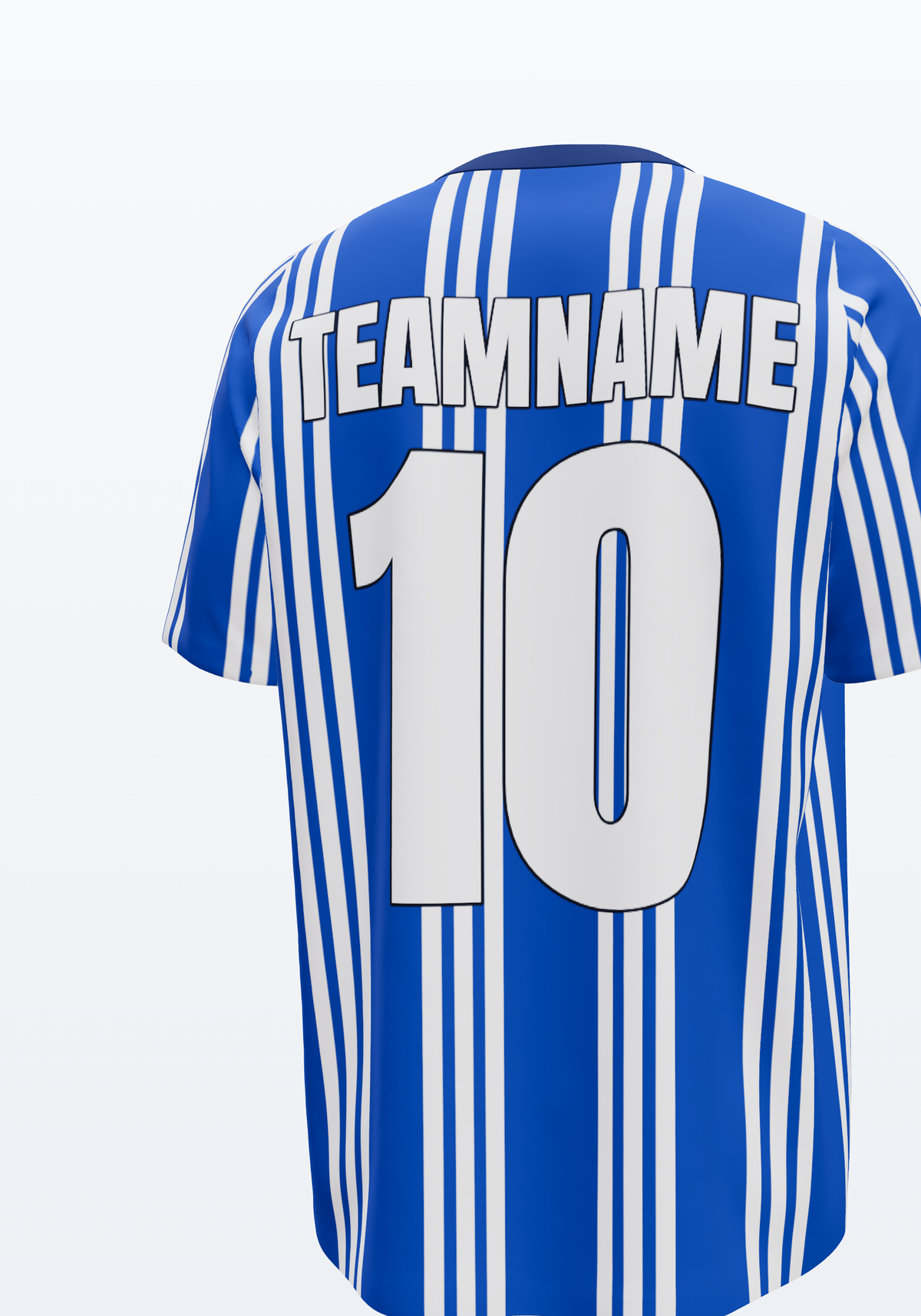 Fußballtrikot Dreifachstreifen Royalblau/Weiß – individuell bedrucken