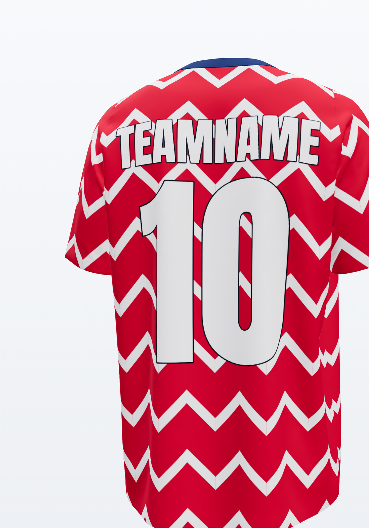 Fußballtrikot Zacken Rot/Weiß – individuell bedrucken